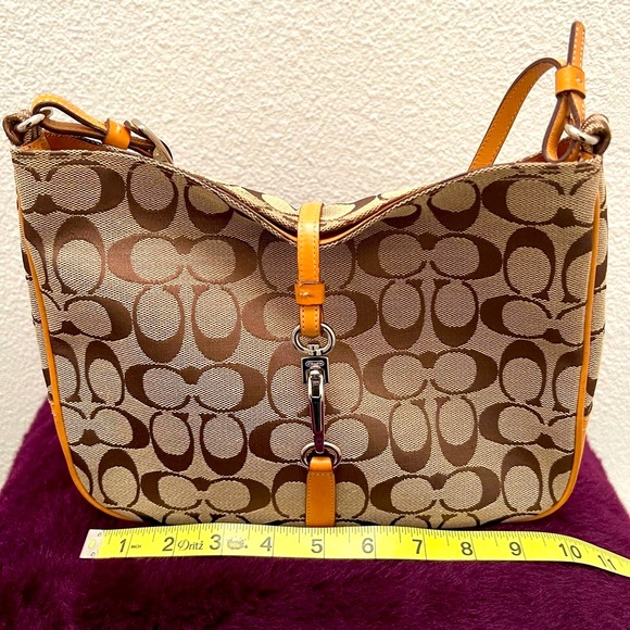 Coach Brown Monogram Shoulder Bag - Picture 10 of 12
